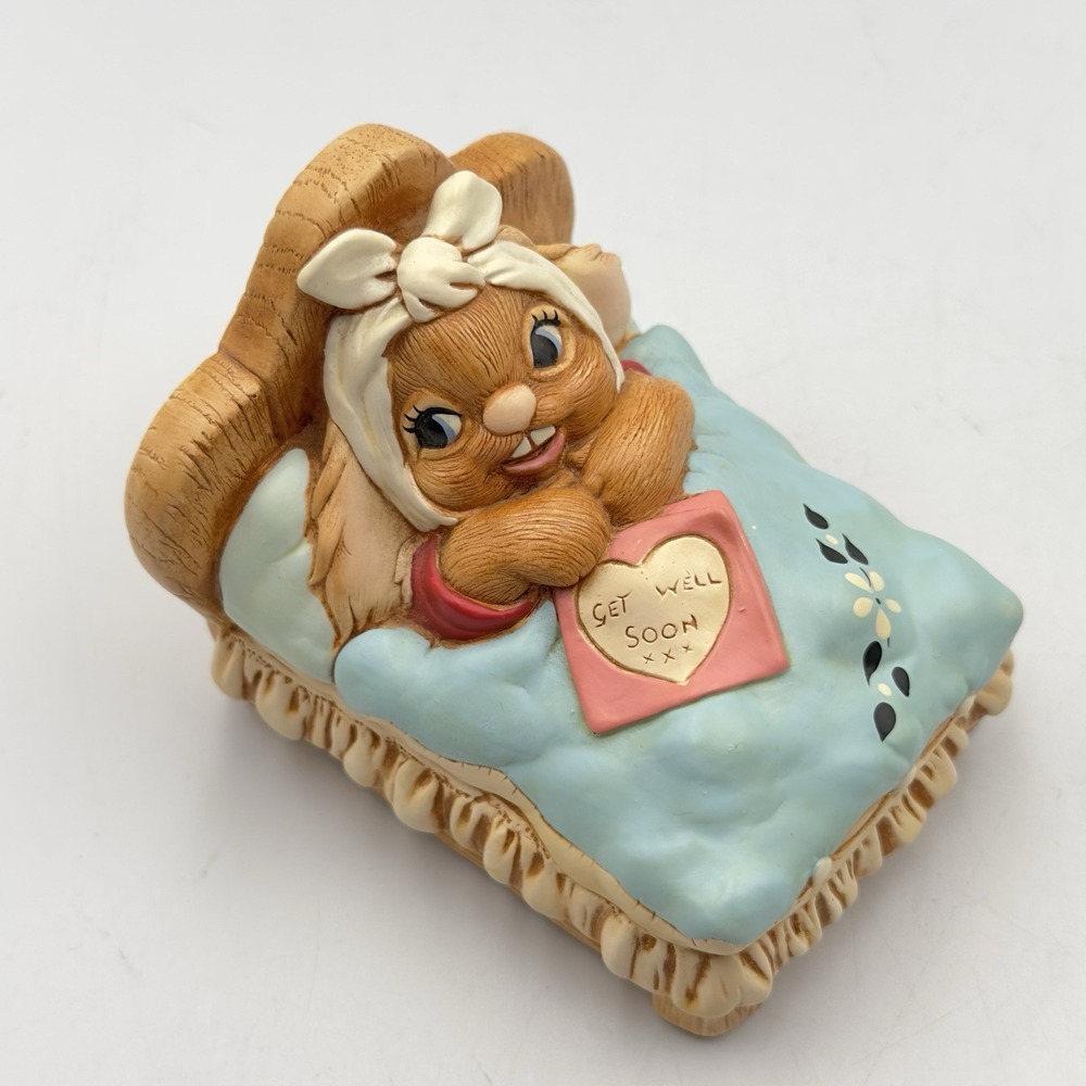 Vtg Pendelfin‎ Rabbits CHIRPY Get Well Soon Bunny Doreen Noel Roberts DNR Box